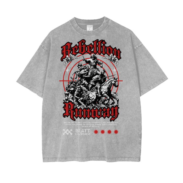 Rebellion Runway Oversize Snow Washed Tee