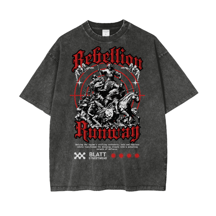 Rebellion Runway Oversize Snow Washed Tee