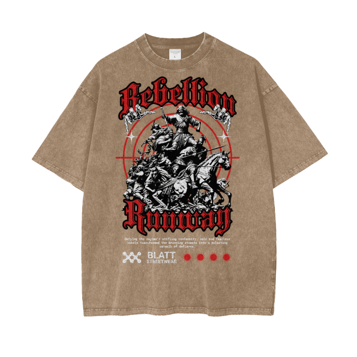 Rebellion Runway Oversize Snow Washed Tee