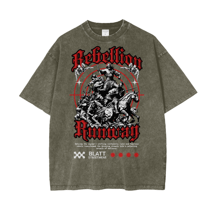 Rebellion Runway Oversize Snow Washed Tee