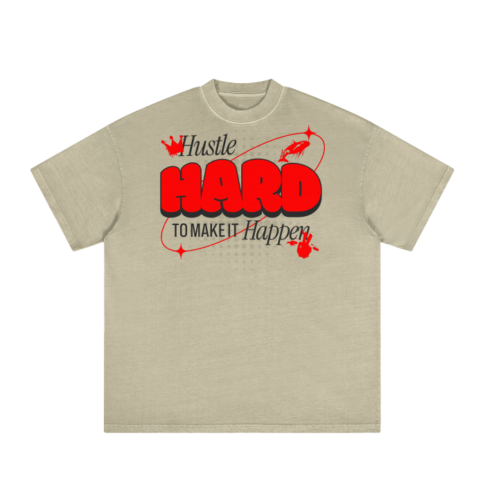 Hustle Hard Classic Washed Tee