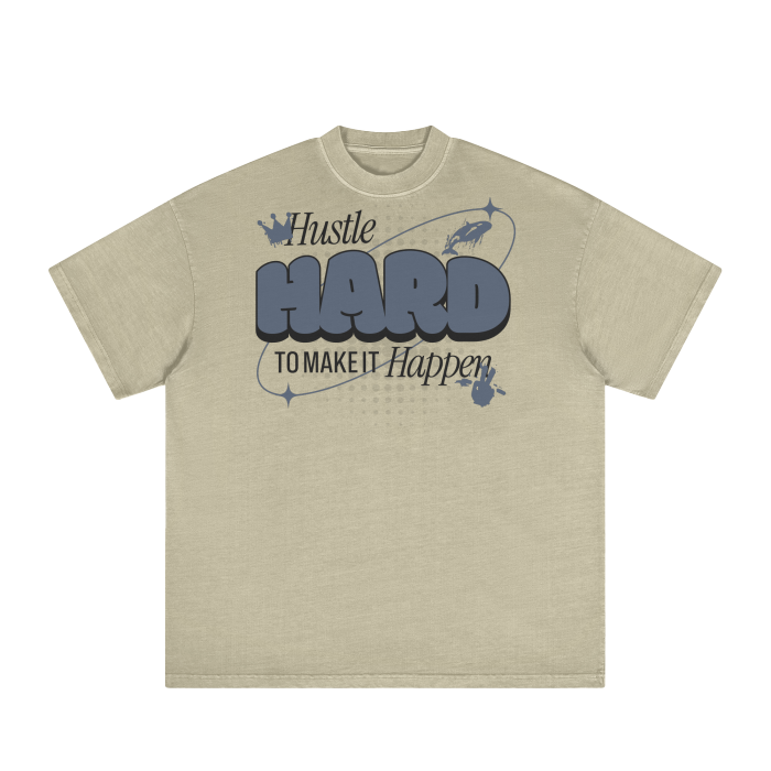 Hustle Hard Classic Washed Tee